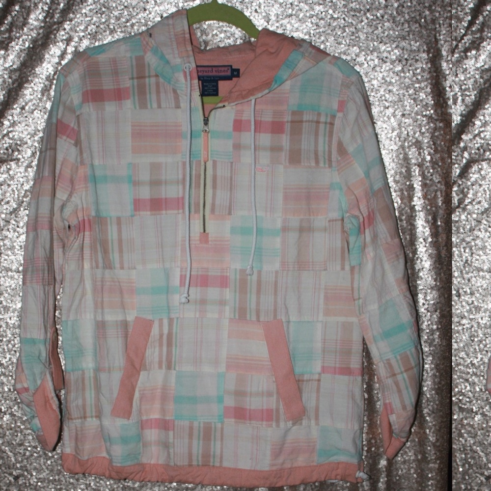 Vineyard Vines Patchwork Plaid Windbreaker - image 1